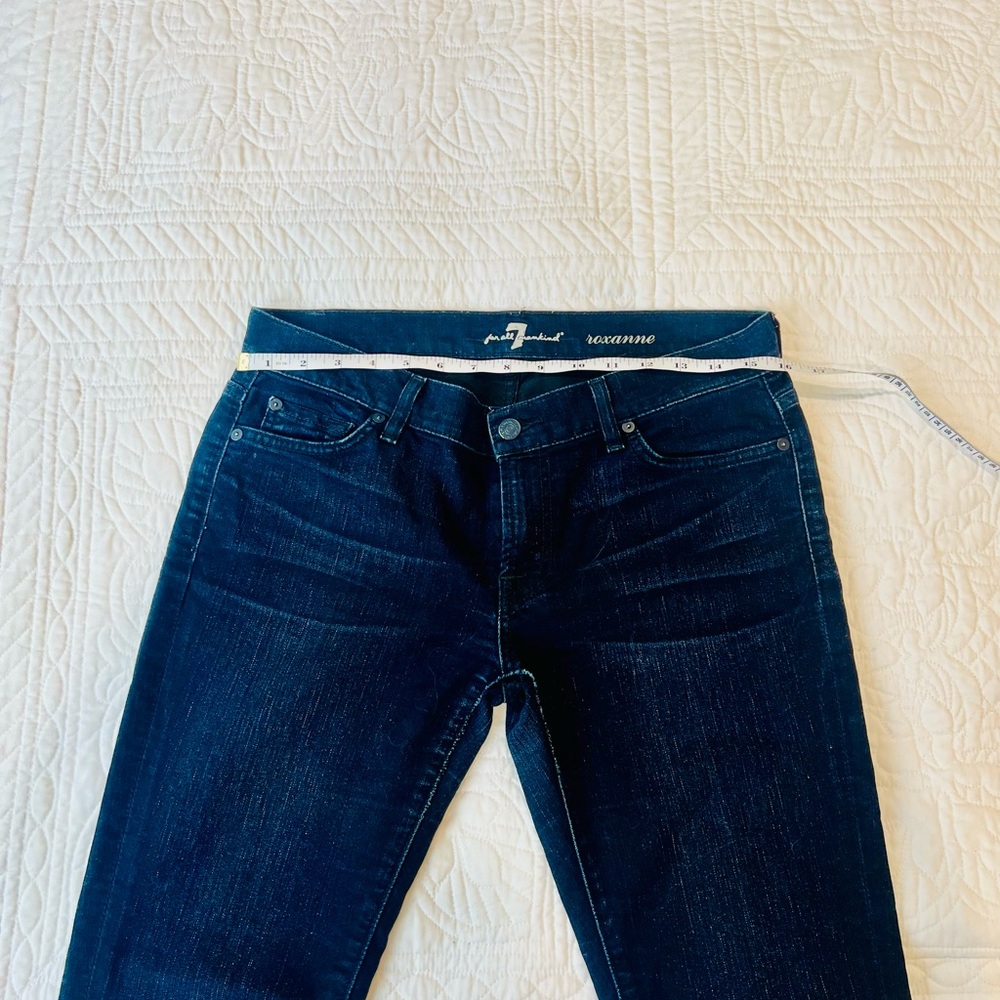 7 For All Mankind Dark Blue Skinny Jeans - Picture 7 of 8